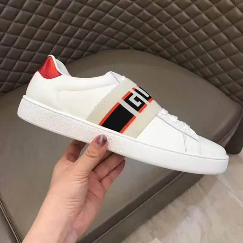 23-Gucci-ace-stripe-ivory-shoe-4200-4.webp Trendy Gucci Ace Stripe Ivory Shoes for Men (BS349)