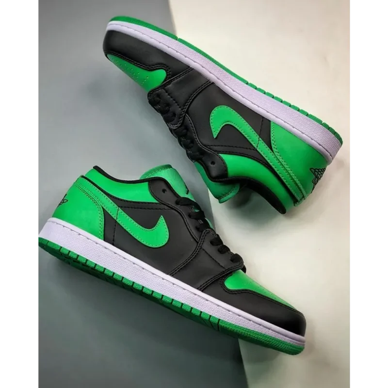 Classy Nike Air Jordan 1 Low Black Lucky Shoes for Men (SW4709)