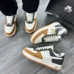 Premium Nike Air Force 1 Olive Beige Shoes For Men (SW6169)