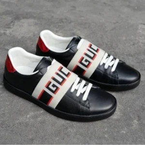 Trendy Gucci Ace Stripe Ivory Shoes for Men (BS348)