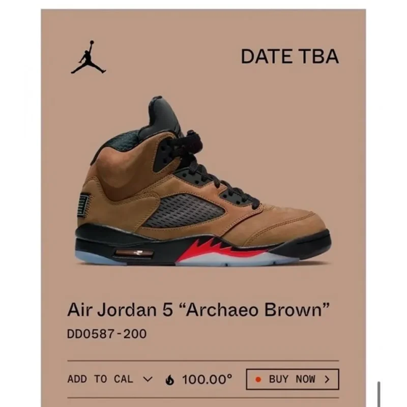 Classy Nike Air Jordan 5 SE Craft Light Orewood Brown Shoes for Men (SW4708)