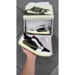 Premium Nike Travis Scott X Air Jordan 1 Low Og Olive Green Shoes for Men (HOF95)