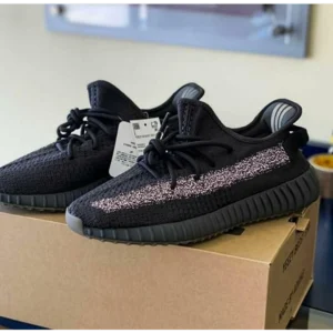 Imported Adidas Yeezy 350 Cinder Reflective Black Shoes for Men (SOH35)