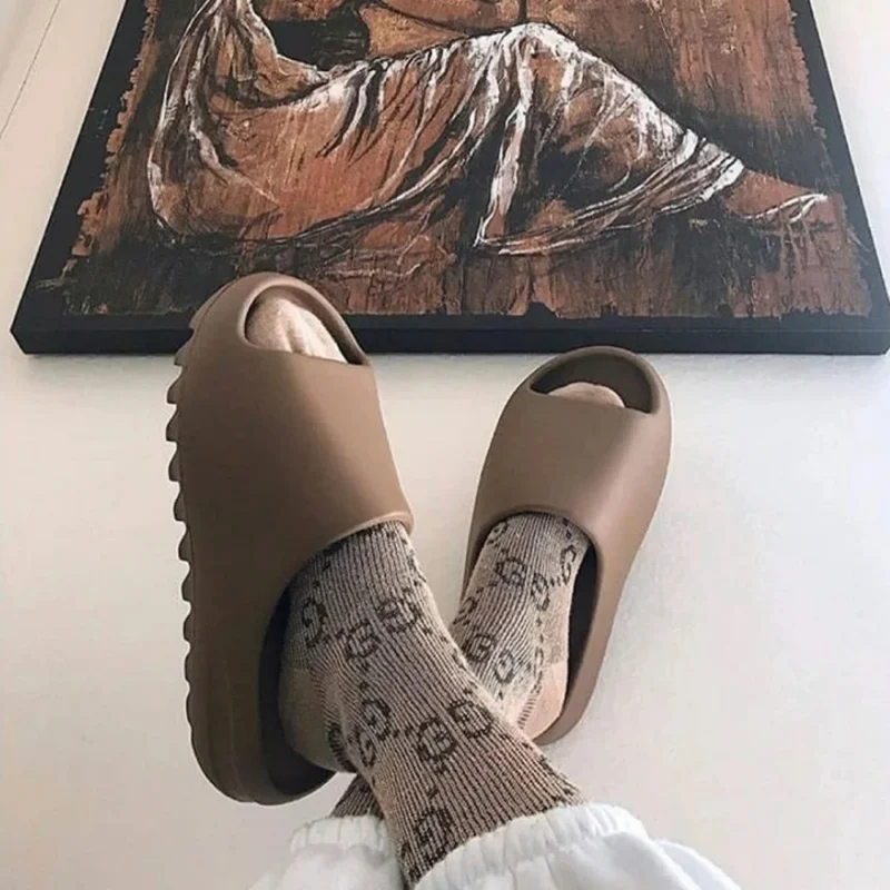 Imported Adidas Yeezy Slides Brown (SOS2639)