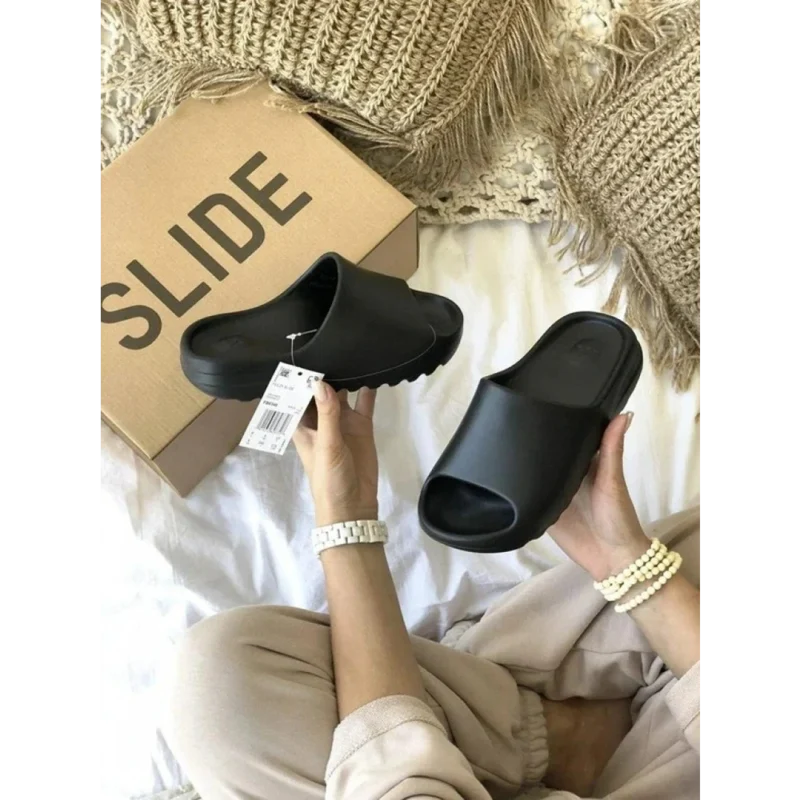Imported Adidas Yeezy Slides All Black (SOS2638)