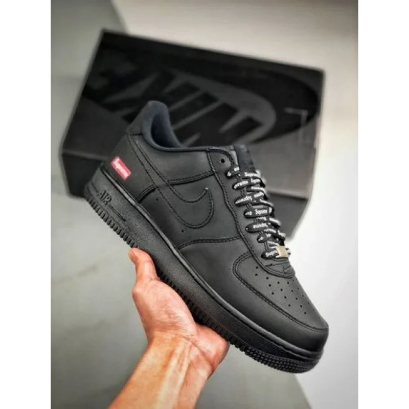 Imported Supreme x Airforce 1 Black Shoes for Men (SOH33)