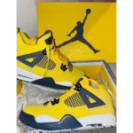 Premium Air Jordan Retro 4 Lighting Yellow Shoes for Men (SOH18)