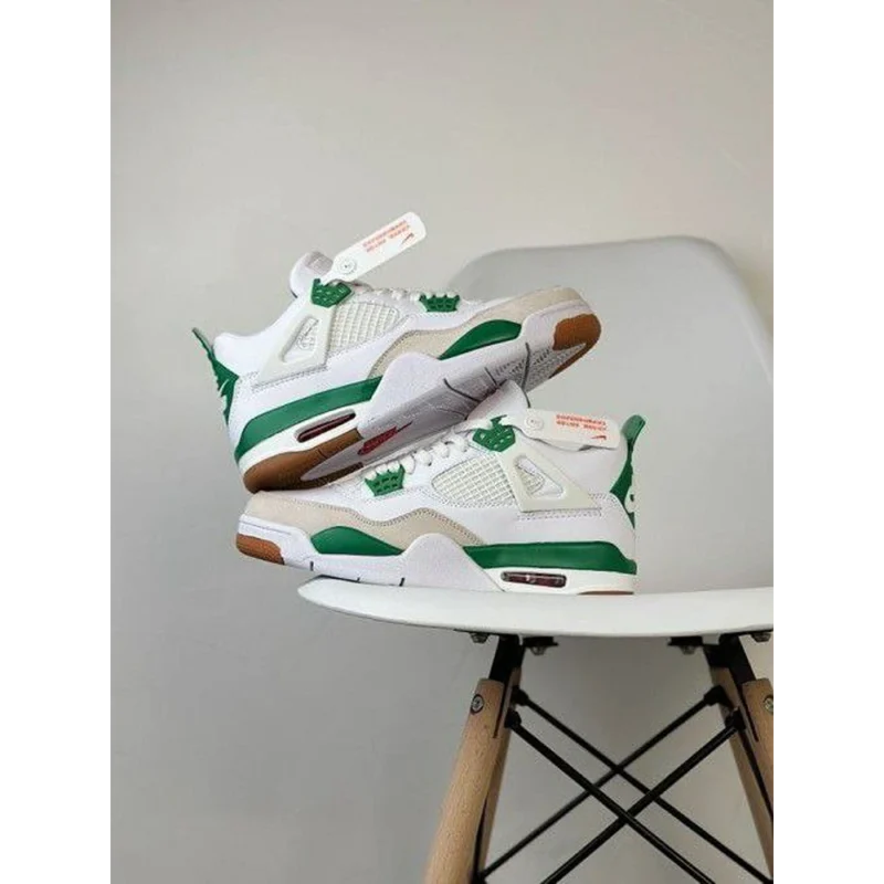 3-Nike-Air-Jordan-Retro-4-Pine-Green-2899-2.webp Imported Nike Air Jordan Retro 4 Pine Green Shoes for Men (AME274)