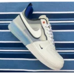 Classy Nike Airforce 1 Low React Split White Blue Shoes for Men (SOH70)