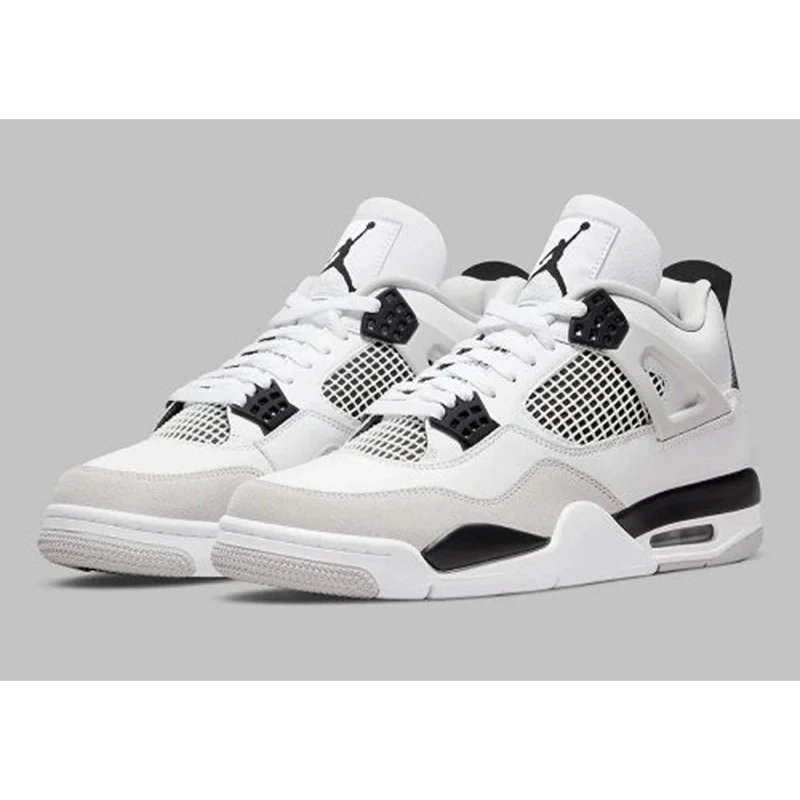 Trendy Jordan Retro 4 Military Black Shoes for Men (GF168)
