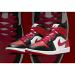 Imported Nike Air Jordan 1 Mid Alternate Bred Toe Shoes for Men (AME259)