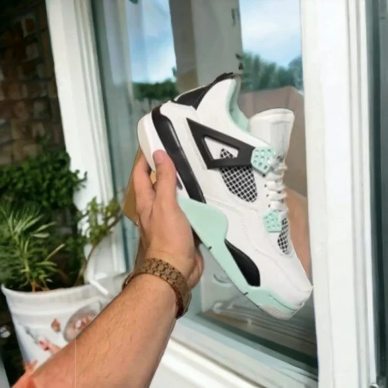 Trendy Air Jordan Retro 4 Seafoam Shoes for Men (GF167)