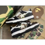 Imported Bape SK8 Sta Black Perfect Version Shoes for Men (SOH24)