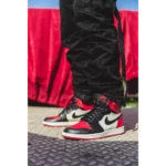 Premium Nike Air Jordan Retro 1 Bred Toe Shoes for Men (BS329)