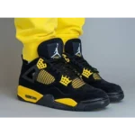 Premium Air Jordan 4 Retro Thunder Yellow Shoes for Men (SOH16)