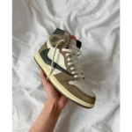 Imported Nike Air Jordan Retro 1 High X Travis Scott Shoes for Men (HOF74)