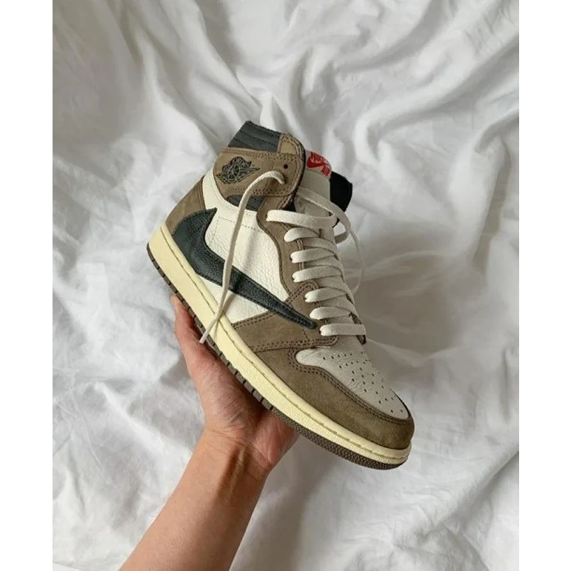 Imported Nike Air Jordan Retro 1 High X Travis Scott Shoes for Men (HOF74)