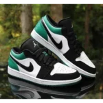Imported Nike Air Jordan 1 Low Black Mystic Green Shoes for Men (AME271)