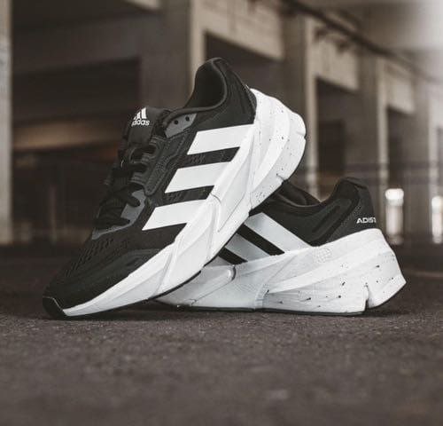 Imported Adidas Adistar Turbo Black White Shoes for Men (BS305)