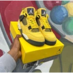 Trendy Jordan Retro 4 Lightning Tour Yellow Shoes for Men (SOH94)