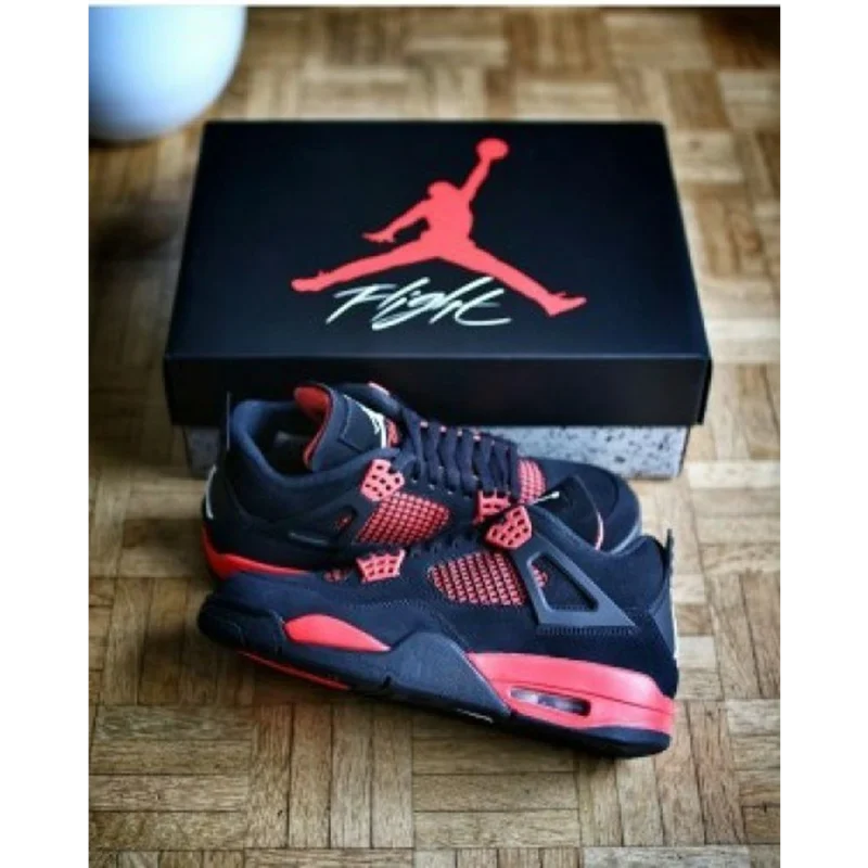 Imported Air Jordan 4 Red Thunder Shoes for Men (HOF70)