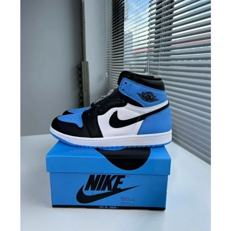 Premium Nike Air Jordan Retro 1 High UNC Toe Semi UA with Og Box (TC95)