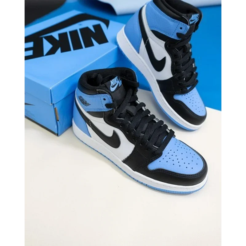 Premium Nike Air Jordan Retro 1 High UNC Toe Semi UA with Og Box (TC95)