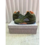 Classy Air Jordan Retro 5 Olive Green Shoes for Men (HS47)