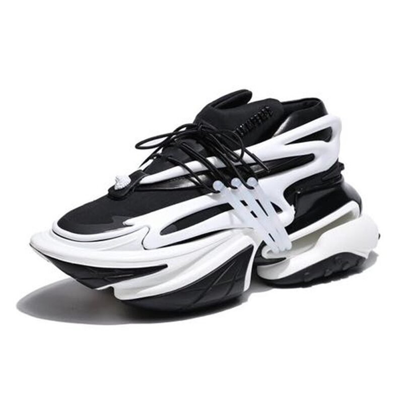 Balmain unicorn sneaker For Men Black-White (SW84)