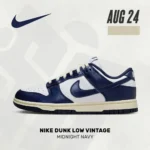 Imported Dunk Low Vintage Navy 2024 Shoes for Men (SOS2524)