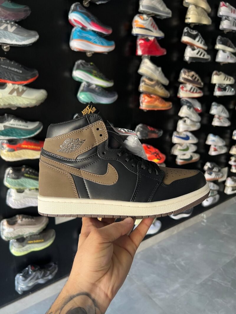 Nike Air Jordan 1 Black & Brown Full Leather Men's Shoes