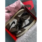 Classy Nike Air Jordan Retro 1 High Travis Scott Brown Shoes for Men (HS43)