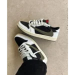 Trendy Nike Air Jordan Retro 1 Low Travis Scott Olive Shoes for Men (HS41)