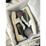 Trendy Nike Air Jordan Retro 1 Low Travis Scott Olive Shoes for Men (HS41)