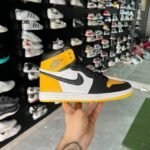 Nike Air Jordan 1 Black & Yellow Men's Shoes