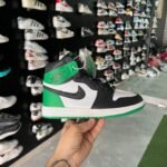 Nike Air Jordan 1 Black & Green Men's Shoes