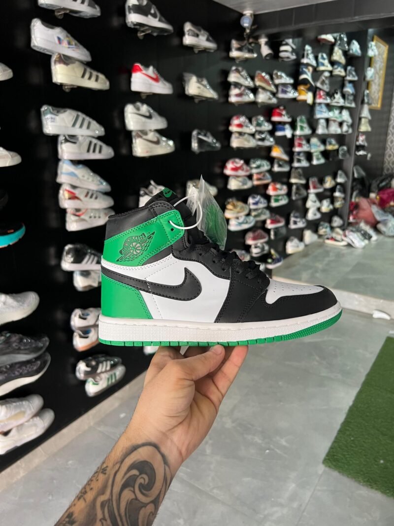 Nike Air Jordan 1 Black & Green Men's Shoes