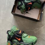 Nike Air Barrage Mid Premium Sneakers (Green and Black)