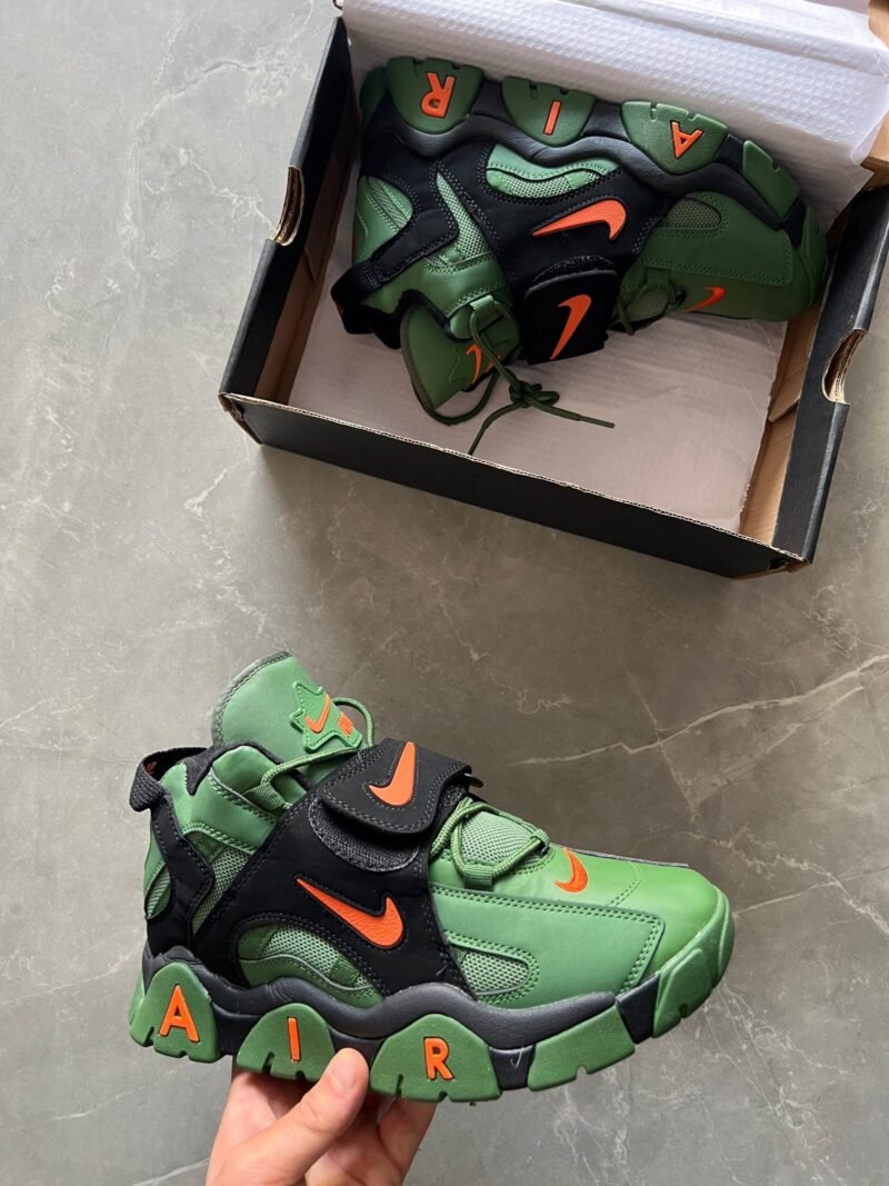 Nike Air Barrage Mid Premium Sneakers (Green and Black)