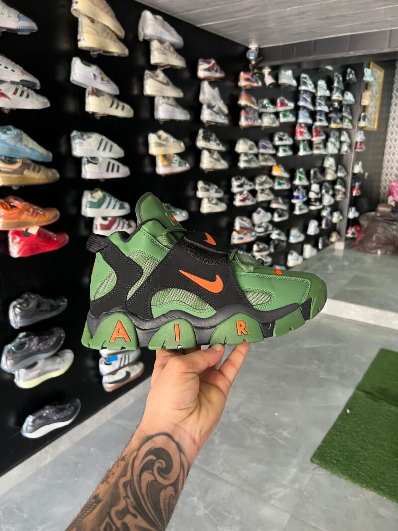 Nike Air Barrage Mid Premium Sneakers (Green and Black)
