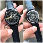 Armani Watch Auto Black Leather For Men (SW1290)