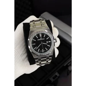 Audemars Piguet Watch Royal Oak Quartz Silver-Black For Men (SUP207)