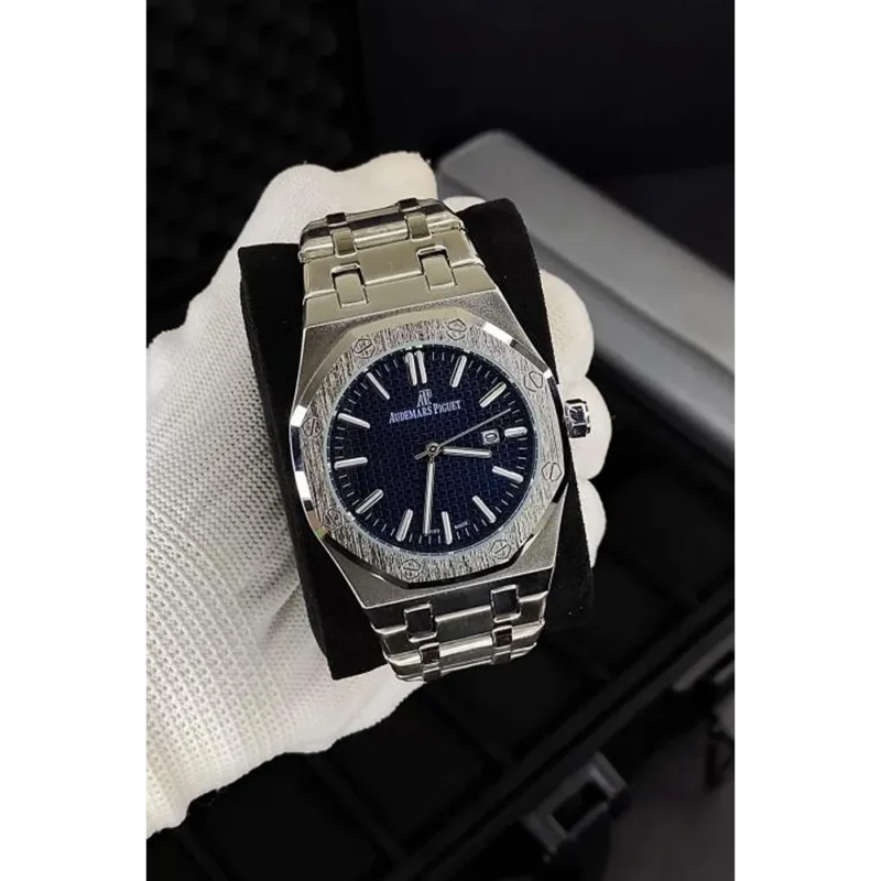 Audemars Piguet Watch Royal Oak Quartz Silver-Blue For Men (SUP209)