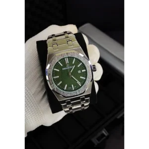 Audemars Piguet Watch Royal Oak Quartz Silver-Green For Men (SUP210)