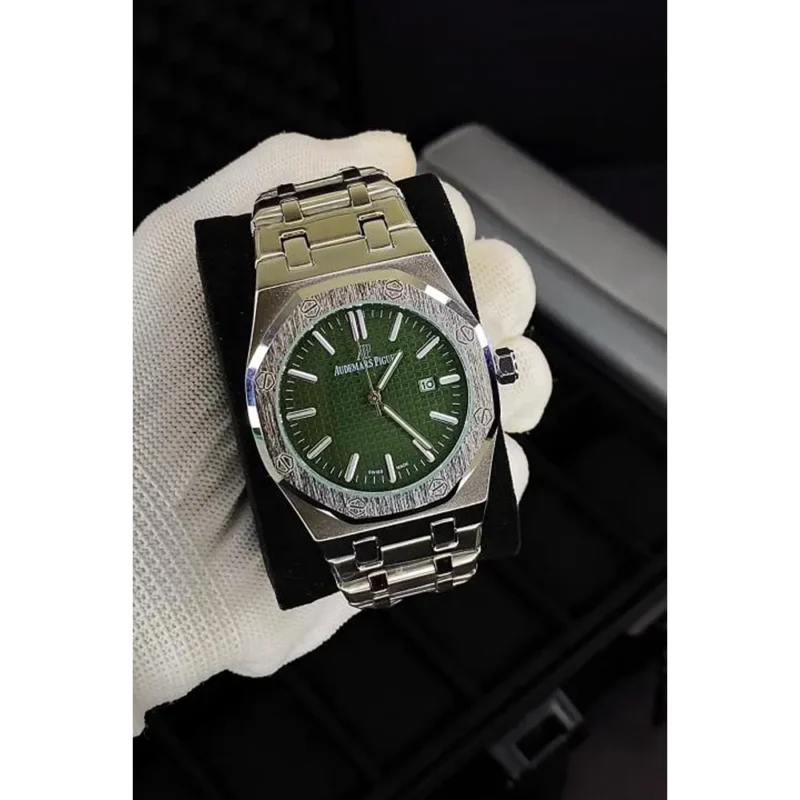 Audemars Piguet Watch Royal Oak Quartz Silver-Green For Men (SUP210)