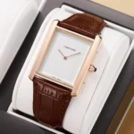 Cartier Tank Watch Gold-Brown For Men (SL773)