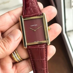 Cartier Tank Watch Gold-Brown For Men (SL775)