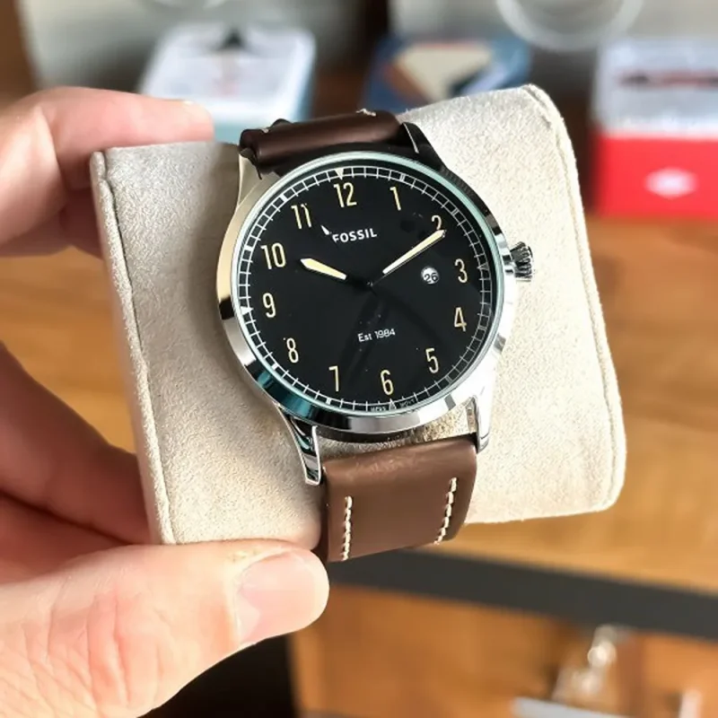 Fossil Watch Brown Silver For Men (BSF253) Fossil Watch Brown Silver For Men (BSF253)