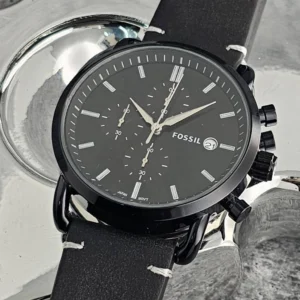 Fossil Watch : Fossil Chronograph Leather Edition Watch For Men (SG-1016)