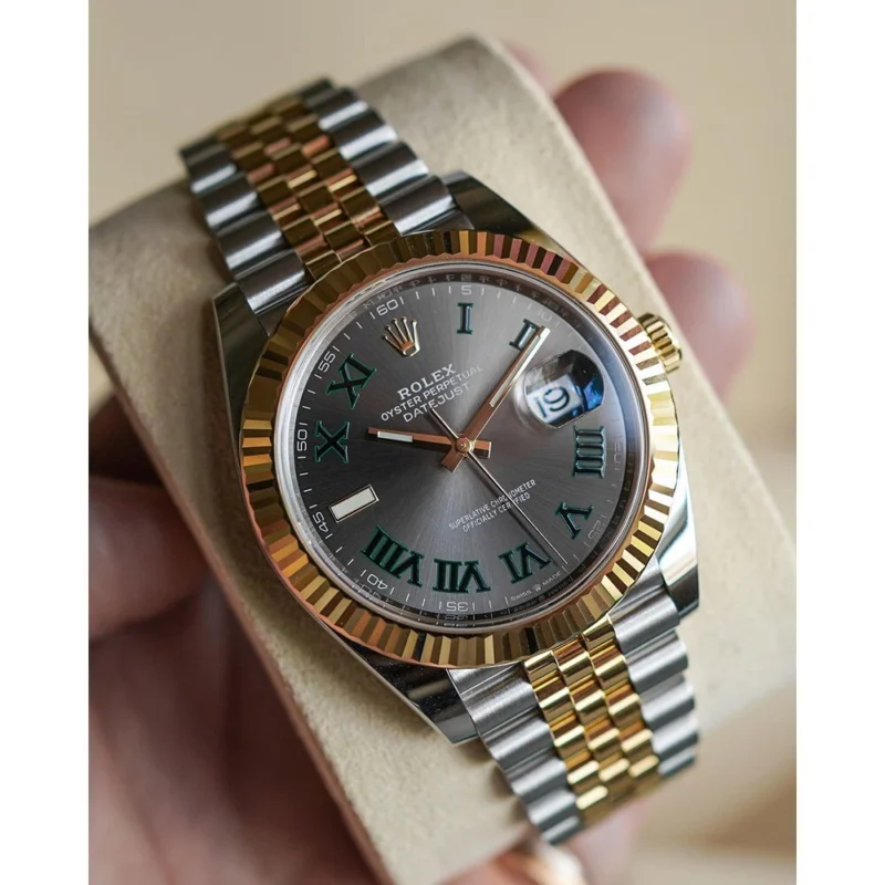 Men’s Rolex Watch With Stainless Steel Belt and Date (SG-185)